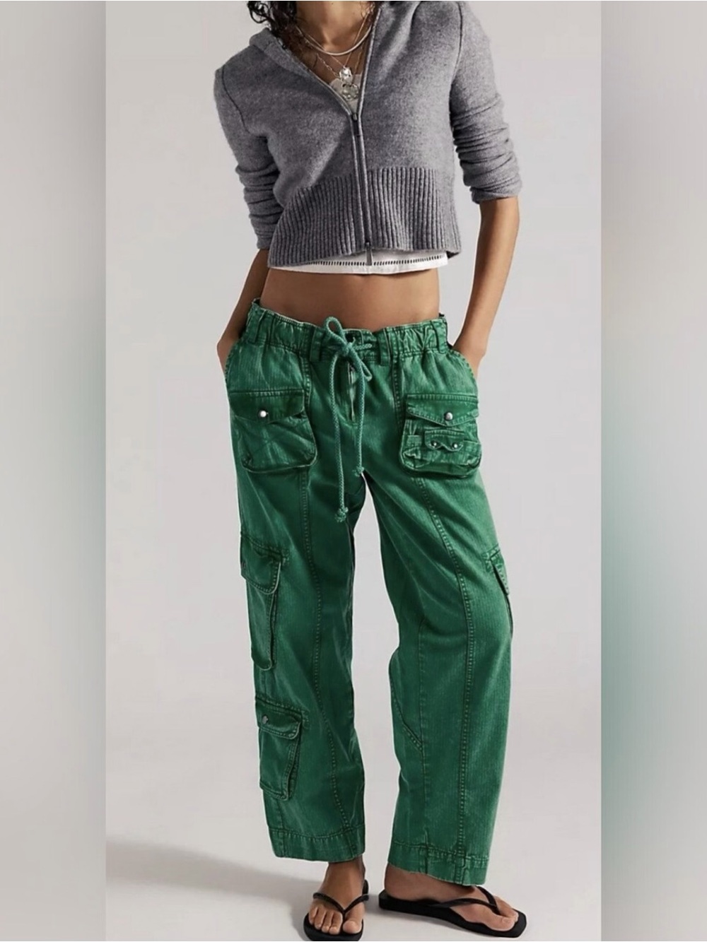 Free People Tahiti Cargo Drawstring Pants XS